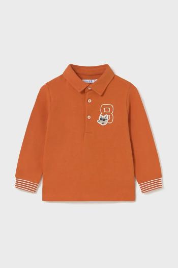 Polo tričko Mayoral oranžová farba, 2101