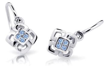 Cutie Jewellery Detské náušnice z bieleho zlata C2240-10-X-2 svetlo modrá