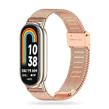 Tech-Protect Milanese remienok na Xiaomi Smart Band 8 / 9, rose gold