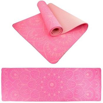 LIFEFIT YOGA MAT MANDALA DUO, 183 × 58 × 0,6 cm, ružová (4891223132380)