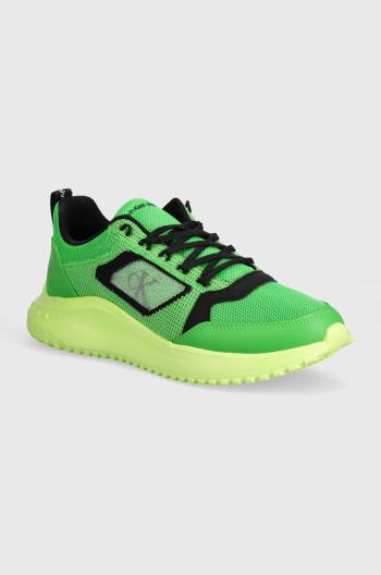 Tenisky Calvin Klein Jeans EVA RUNNER LOW MIX MG UC zelená farba, YM0YM00905