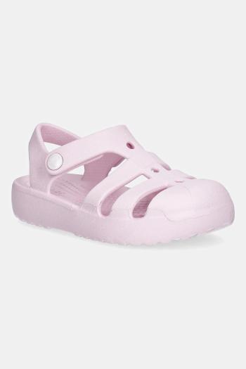 Detské sandále Crocs CLASSIC FISHERMAN KIDS ružová farba, 210626