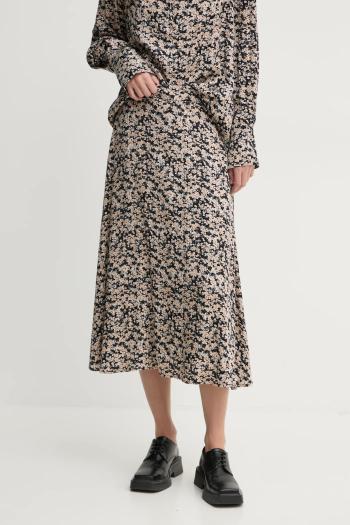Sukňa Bruuns Bazaar čierna farba, midi, áčkový strih, BBW4311