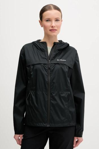 Turistická bunda Columbia Crested Canyon Windbreaker čierna farba, 2116481