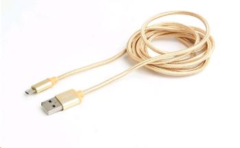 Kabel CABLEXPERT CCB-mUSB2B-AMBM-6-G USB A Male/Micro B Male 2.0, 1,8m, opletený, zlatý, blister