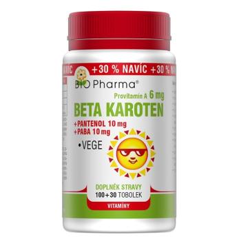 BIO PHARMA Betakarotén 6 mg + Pantenol + PABA 100+30 kapsúl