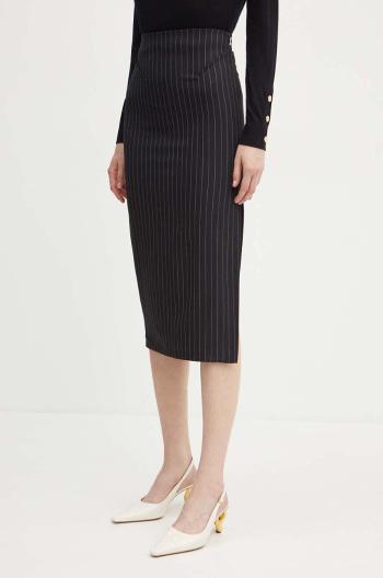 Sukňa Patrizia Pepe čierna farba, midi, puzdrová, 8G0411 A457