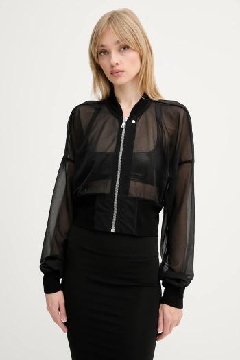 Bunda Rick Owens Lilies čierna farba, prechodná, LI01E4708OT