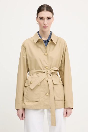 Bunda Tommy Hilfiger zelená farba, prechodná, WW0WW45620