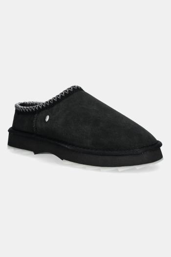 Semišové papuče Emu Australia Sharky Scuff čierna farba, W13179 Black