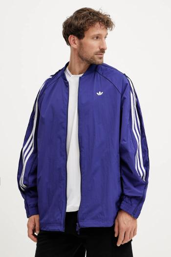 Bunda adidas Originals SST TRACK TOP fialová farba, prechodná, JX1617