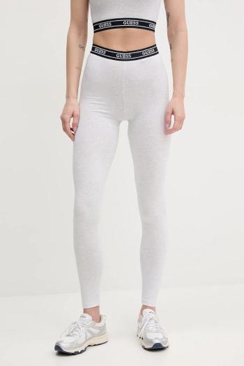 Legíny Guess ALINE dámske, šedá farba, s potlačou, V5GB04 KCSA2