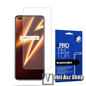 Xpro előlap védő karcálló edzett üveg - 0,33 mm vékony, 9H, Arc Edge, A képernyő sík részét védi - Realme 6 Pro - GYÁRI