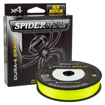 Spiderwire splietaná šnúra dura4 300 m yellow-priemer 0,10 mm / nosnosť 9,1 kg