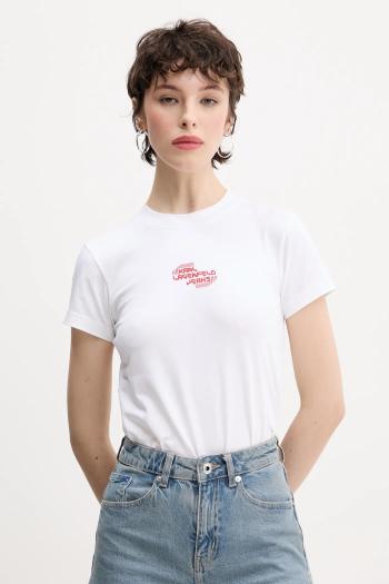 Tričko Karl Lagerfeld Jeans dámske, biela farba, A2W17027