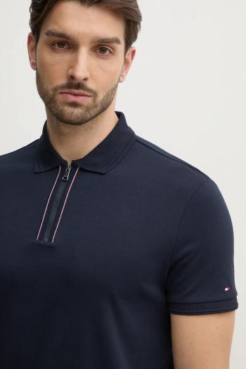 Bavlnené polo tričko Tommy Hilfiger tmavomodrá farba, jednofarebné, MW0MW38487