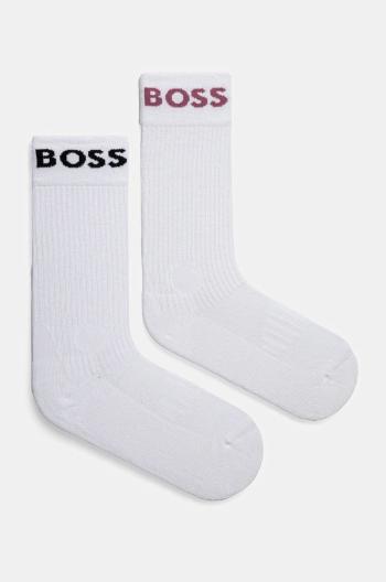 Ponožky BOSS 2-pak pánske, biela farba