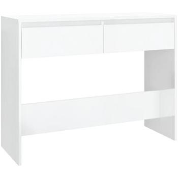 SHUMEE biely vysoký lesk 100 × 35 × 76,5 cm drevotrieska (809842)