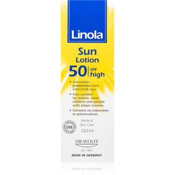 Linola Sun Lotion SPF50 krém na opaľovanie pre suchú až atopickú pokožku 100 ml