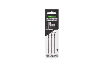 Korda Montáž Kable Leadcore Leader QC Swivel 50cm - Weed,Korda Montáž Kable Leadcore Leader QC Swivel 50cm - Weed