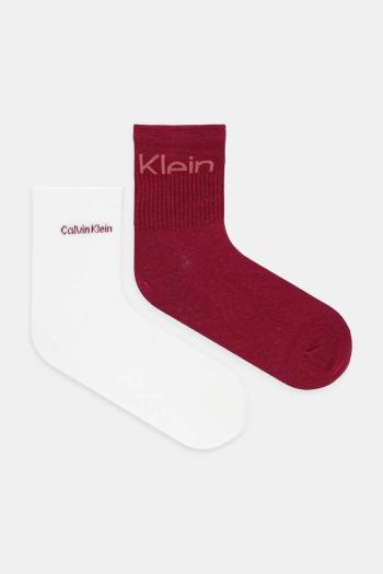 Ponožky Calvin Klein Jeans 2-pak bordová farba, 701235518