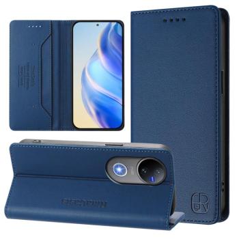 RINA Zaklápacie puzdro pre Vivo V50 5G tmavomodré
