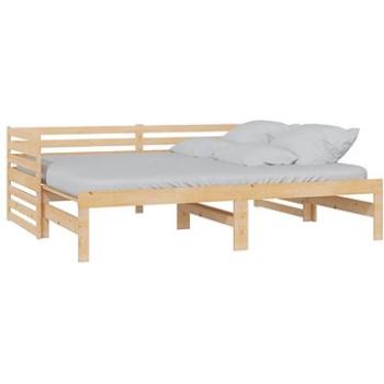 Shumee Výsuvná váľanda masívna borovica 2× (90 × 200) cm, 806965