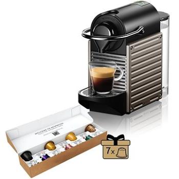 NESPRESSO Krups Pixie Electric Titanium XN304T10 + ZDARMA Voucher Poukaz na kávu Nespresso v hodnote 20 €