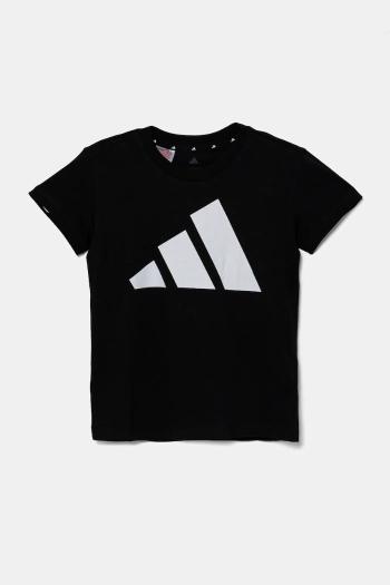 Detské bavlnené tričko adidas čierna farba, JC9624