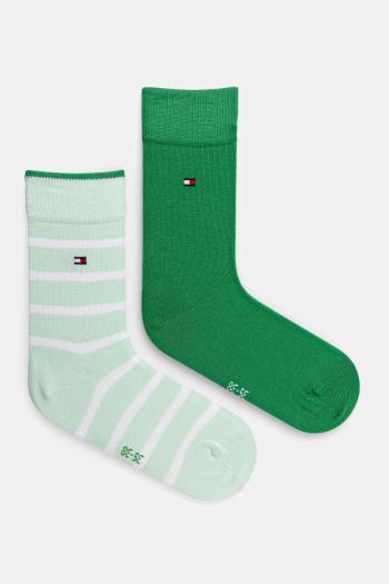 Detské ponožky Tommy Hilfiger 2-pak zelená farba, 701229939
