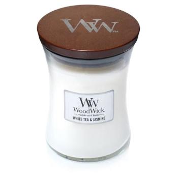 WOODWICK Vonná sviečka váza stredná White Tea & Jasmine 275 g