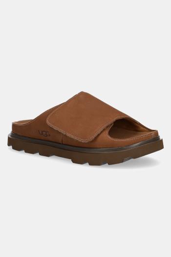 Šľapky UGG Solano Slide pánske, hnedá farba, 1167651-CHE
