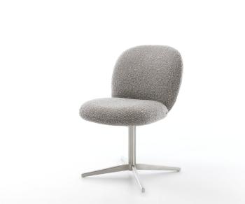 Jedálenská stolička Nube-Flex bouclé striebornošedá podnož