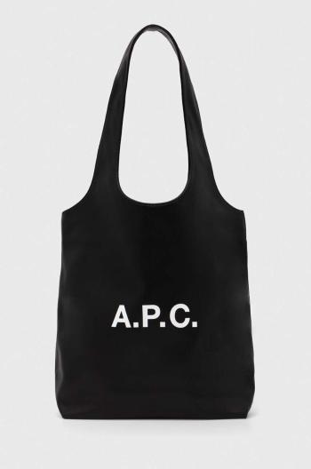 Taška A.P.C. tote ninon small čierna farba, PUAAT.M61861