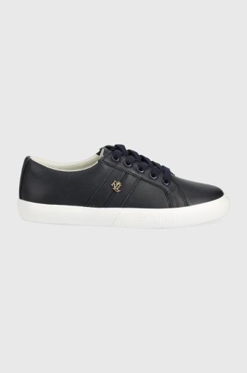 Kožená obuv Lauren Ralph Lauren Janson II tmavomodrá farba, 802849533001
