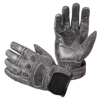 Kožené moto rukavice W-TEC Whacker šedá XXL