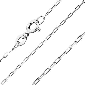Strieborná retiazka 925 - lesklé hladké obdĺžniky, 1,2 mm