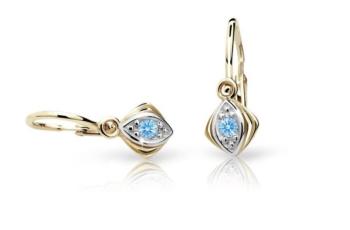 Cutie Jewellery Zlaté detské náušnice C1897-10-X-1 svetlo modrá