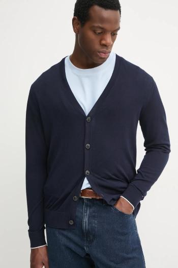Kardigán Tommy Hilfiger pánsky, tmavomodrá farba, MW0MW37428