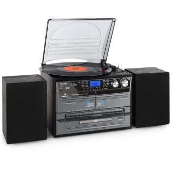 Auna Sistem Stereo Hi-Fi,Vinyl/CD/MP3 USB,casetă