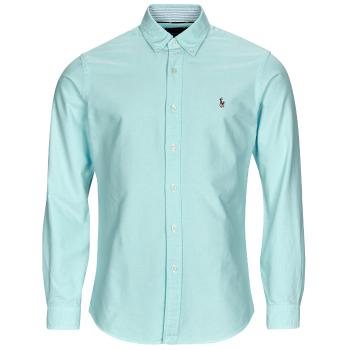 Polo Ralph Lauren  CHEMISE COUPE DROITE EN OXFORD  Košele s dlhým rukávom Modrá