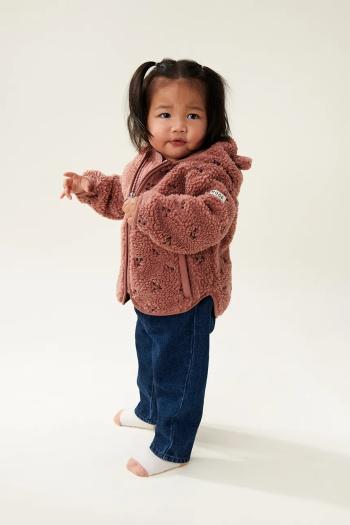 Bunda Liewood Mara Pile Jacket With Ears oranžová farba, LW18633