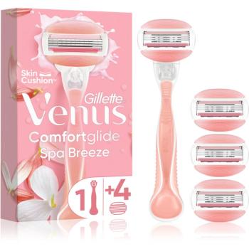 Gillette Venus ComfortGlide Spa Breeze dámsky holiaci strojček + náhradné hlavice 4 ks