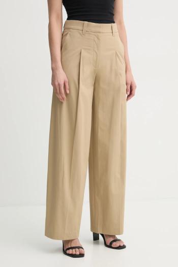 Nohavice A.L.C. dámske, béžová farba, široké, vysoký pás, 2PANT01134