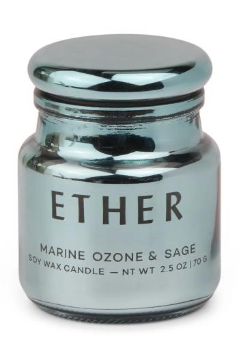 Vonná sójová sviečka Paddywax Marine Ozon & Sage 71 g tyrkysová farba