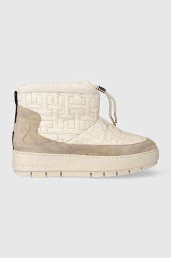Snehule Tommy Hilfiger TOMMY MONOGRAM SNOWBOOT béžová farba, FW0FW07637