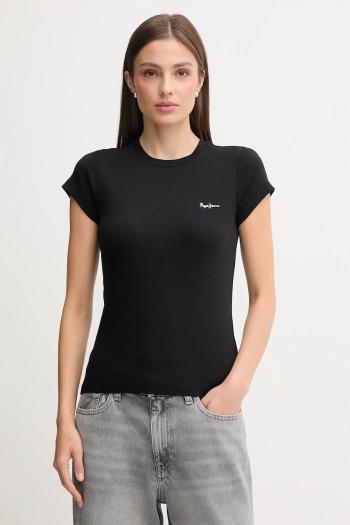 Tričko Pepe Jeans MERIDA dámske, čierna farba, PL506037