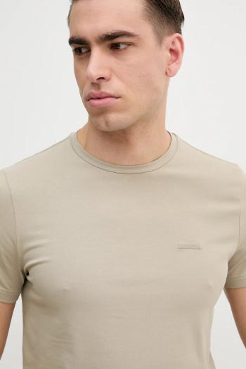 Tričko Calvin Klein pánske, béžová farba, jednofarebné, K10K112724