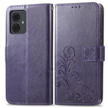 ART FLOWERS Peňaženkový obal pre Motorola Moto G14 fialový