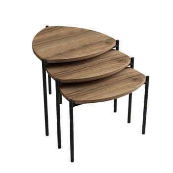 Konferenčný stolík Lenny Walnut, 3 ks